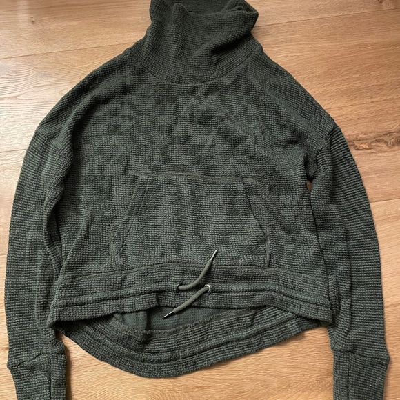 Sweaty Betty restful boucle sweatshirt olive green xs - Picture 6 of 10